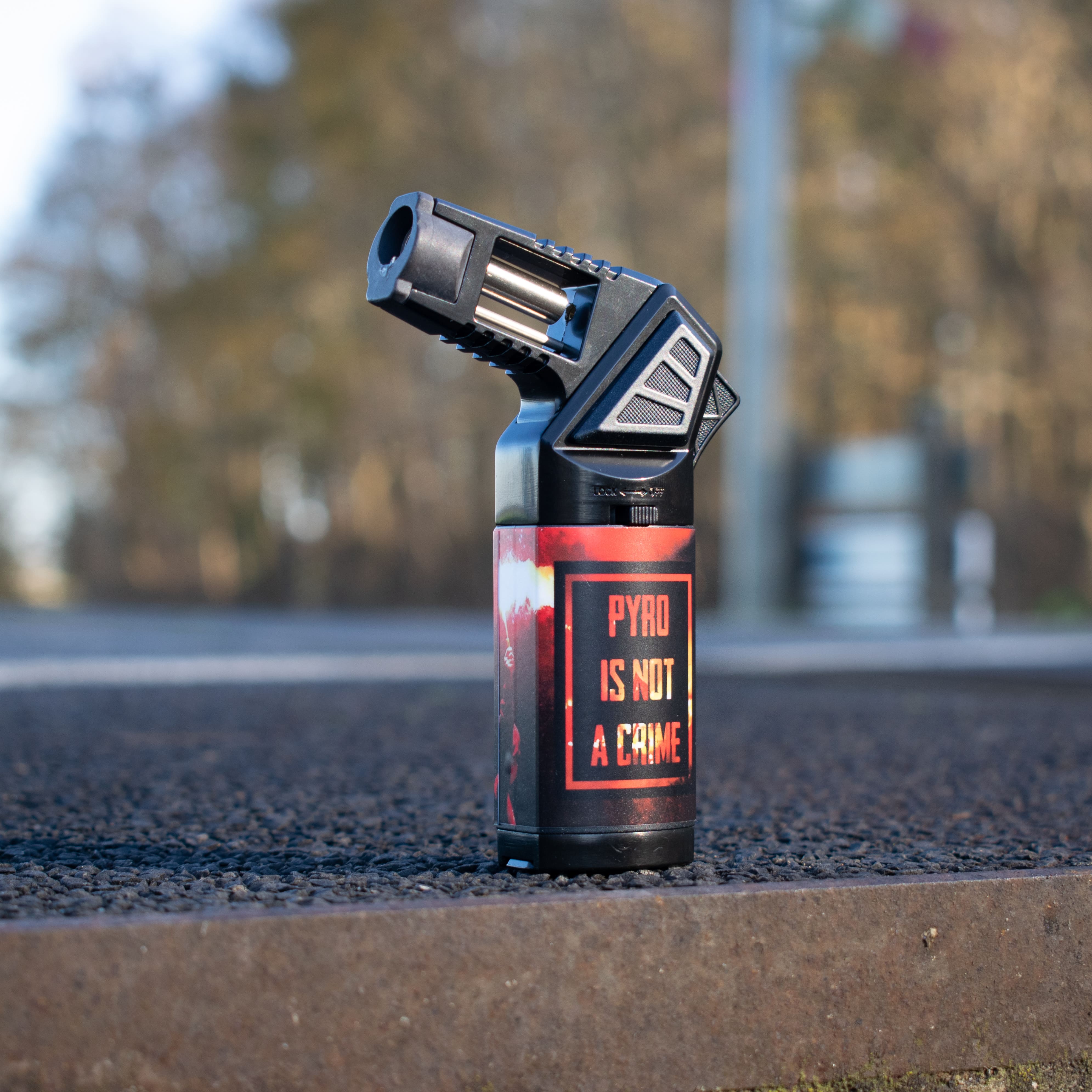 Red Flares Pyro Is Not A Crime - Metal Torch